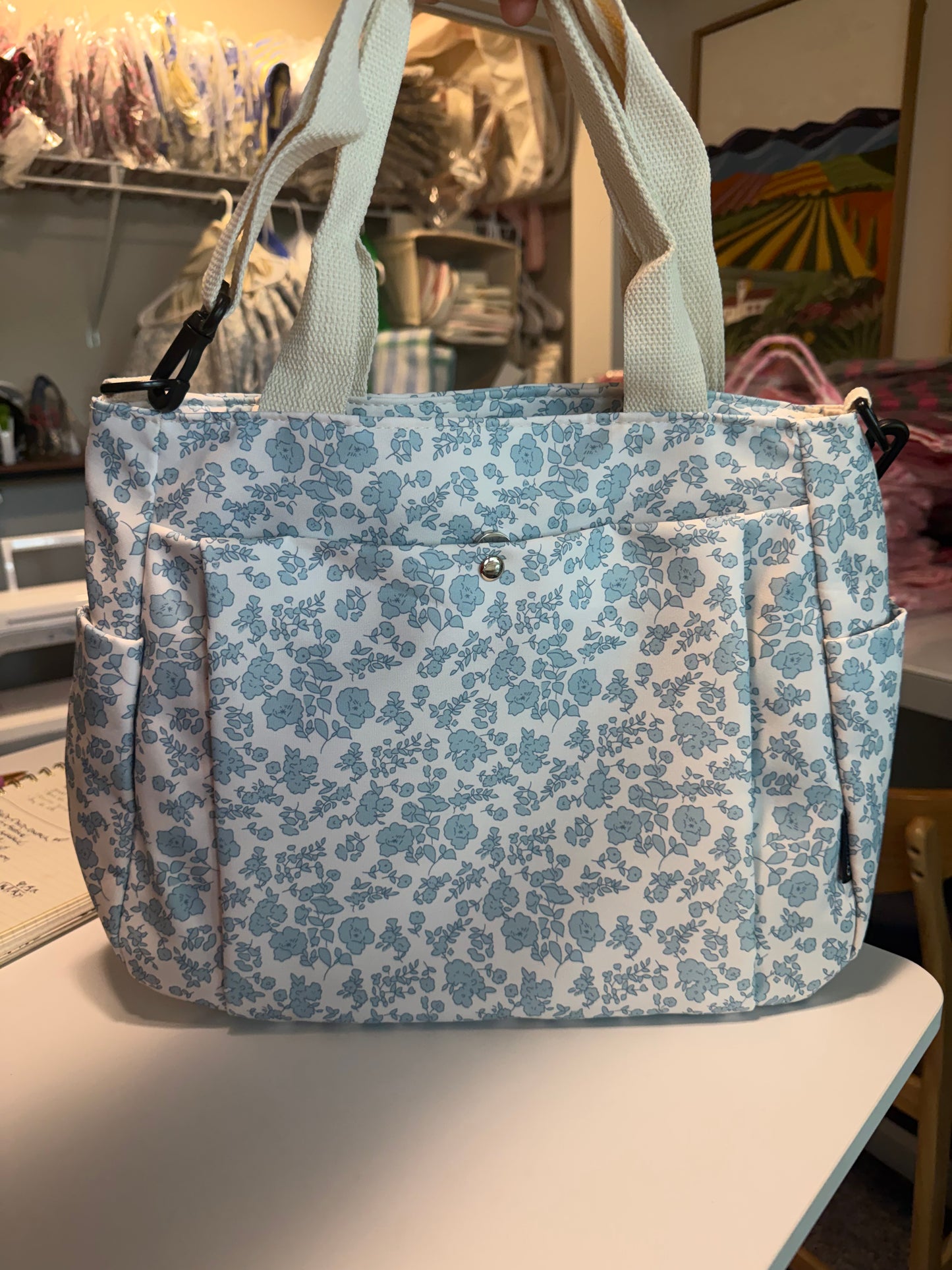 Blue Flower Tote