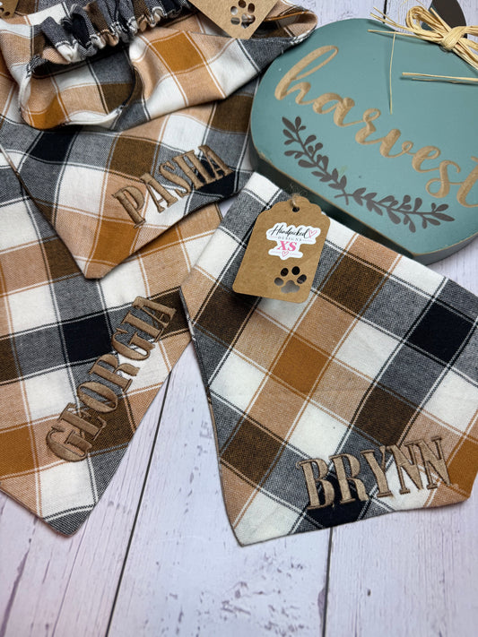 Classic Fall- Dog Bandanna with name