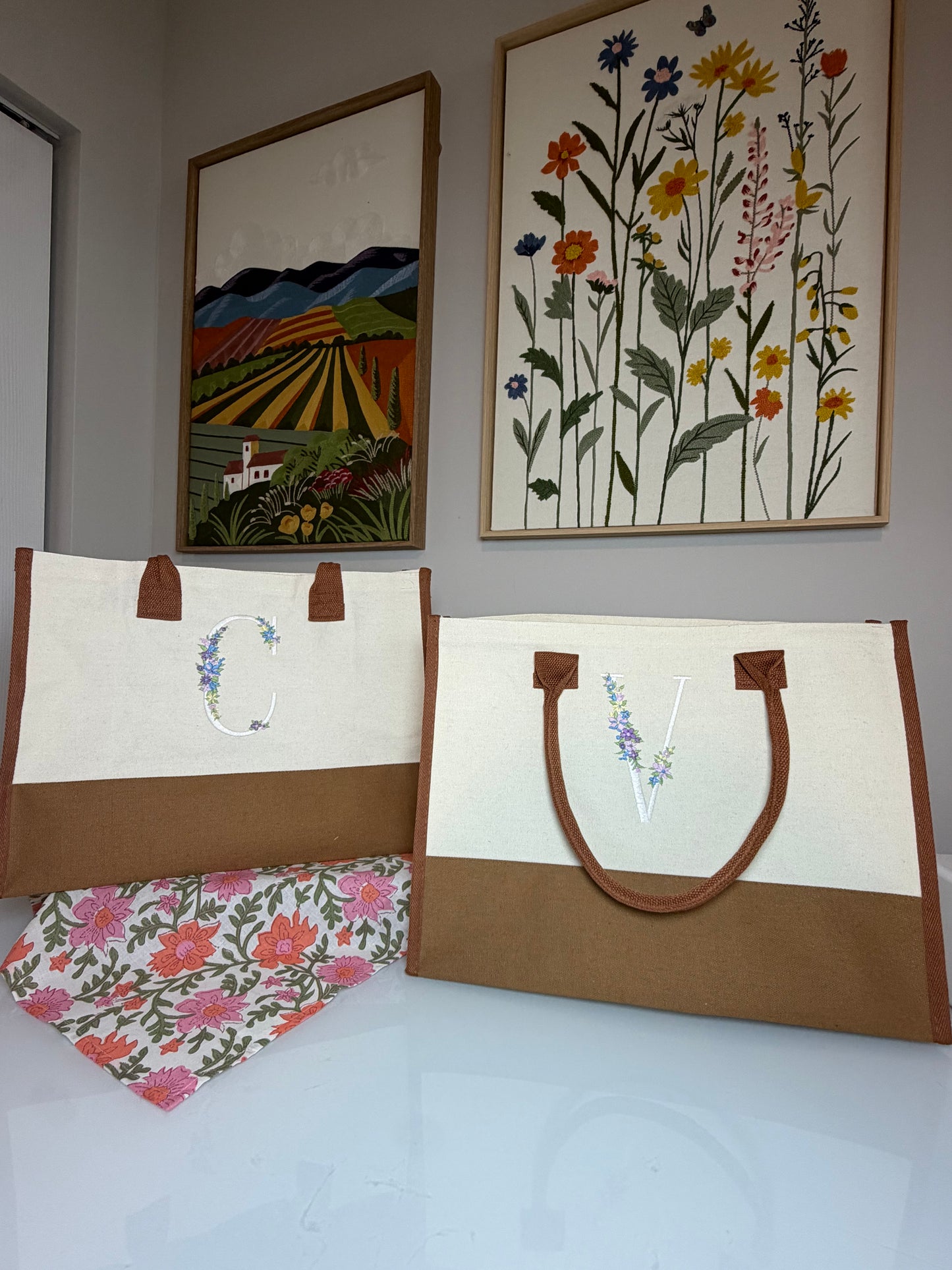 Two-Tone Canvas Tote
