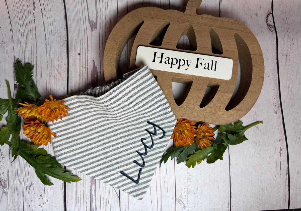 Sailor Stripes - Dog Bandanna with name