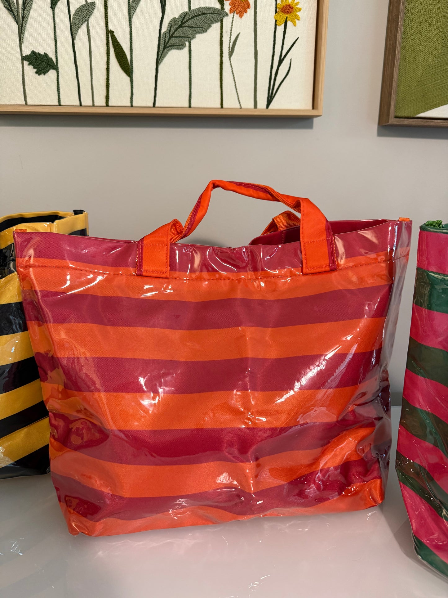 Embroidered Clear PVC Tote Bag- Soft Handle