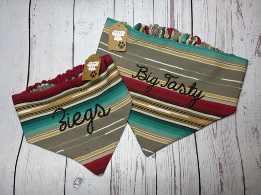 Western Fall -Dog Bandannas with name